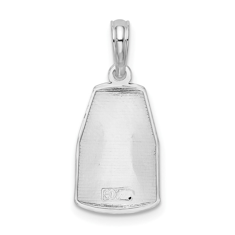 Sterlingsilber De-ani Rhodiniert Poliert Klein Key West Usa Anhänger