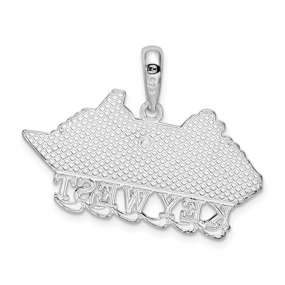 Sterlingsilber De-ani Rhodiniert Poliert Key West Cruise Ship Anhänger