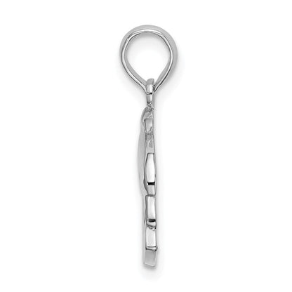 Sterlingsilber De-ani Rhodiniert Poliert Key West Delfin Anhänger