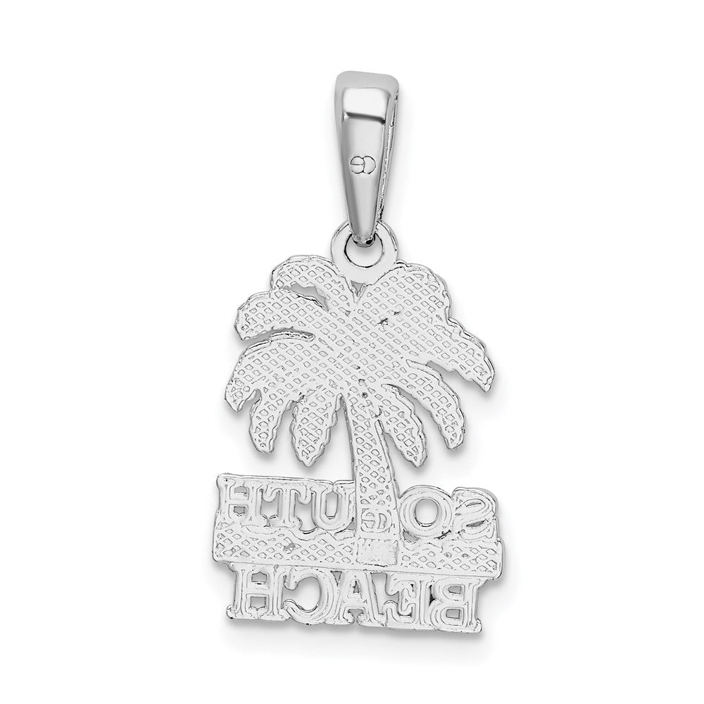 Sterlingsilber De-ani Rhodiniert Poliert South Beach Palme Baum Anhänger