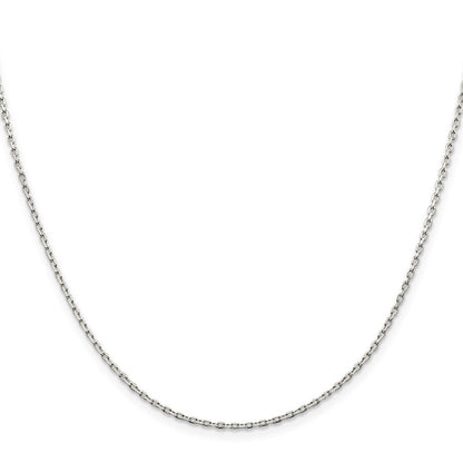 Sterlingsilber 1.5mm Abgeschrägt Oval Ankerkette Halskette