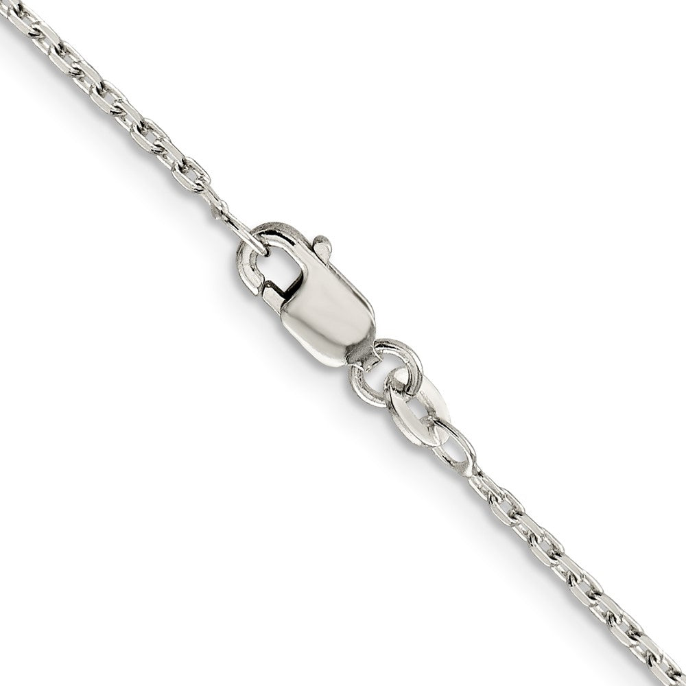 Sterlingsilber 1.5mm Abgeschrägt Oval Ankerkette Halskette