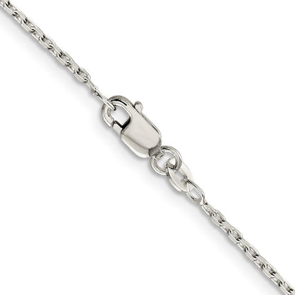Sterlingsilber 1.5mm Abgeschrägt Oval Ankerkette Halskette