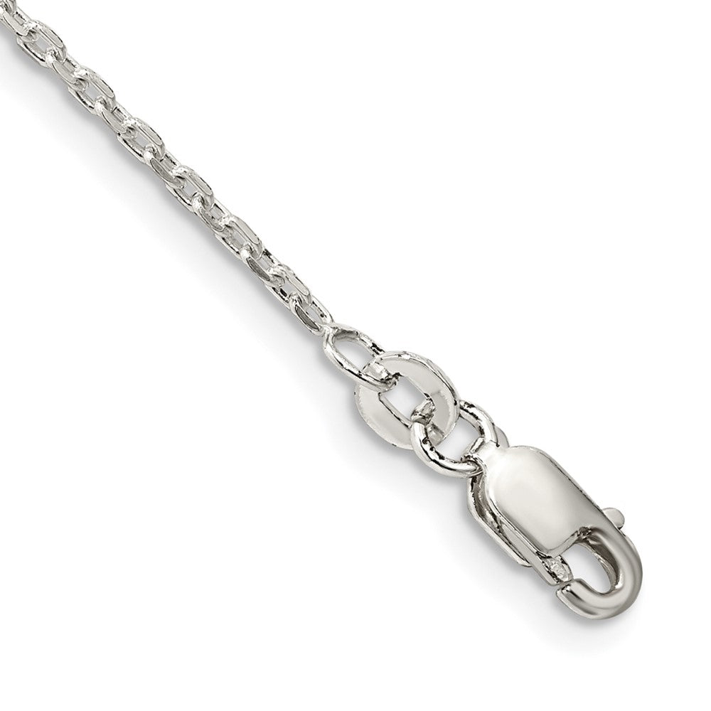 Sterlingsilber 1.5mm Abgeschrägt Oval Ankerkette Gliederarmband