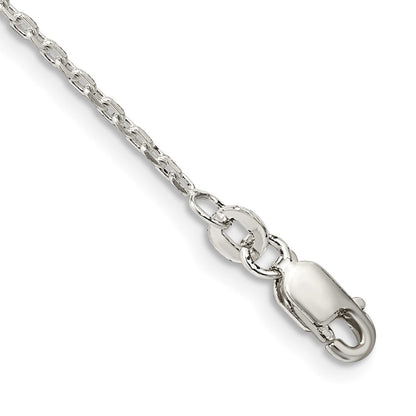 Sterlingsilber 1.5mm Abgeschrägt Oval Ankerkette Gliederarmband