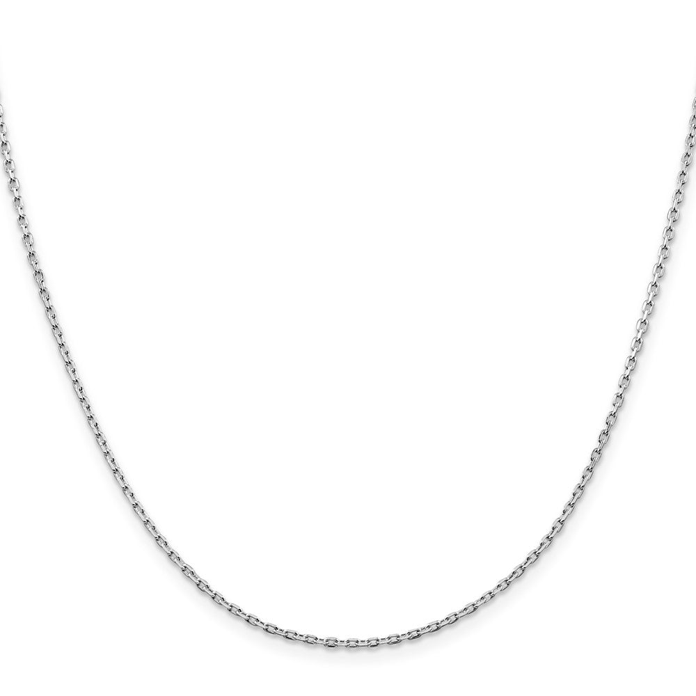 Sterlingsilber Rhodiniert 1.5mm Abgeschrägt Oval Ankerkette Halskette
