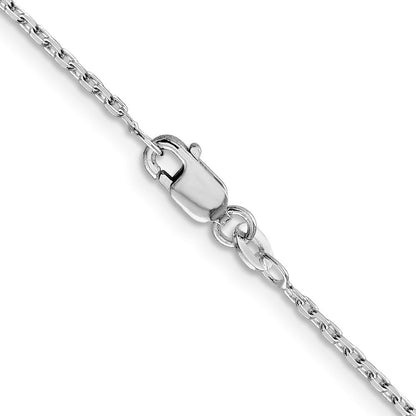 Sterlingsilber Rhodiniert 1.5mm Abgeschrägt Oval Ankerkette Halskette