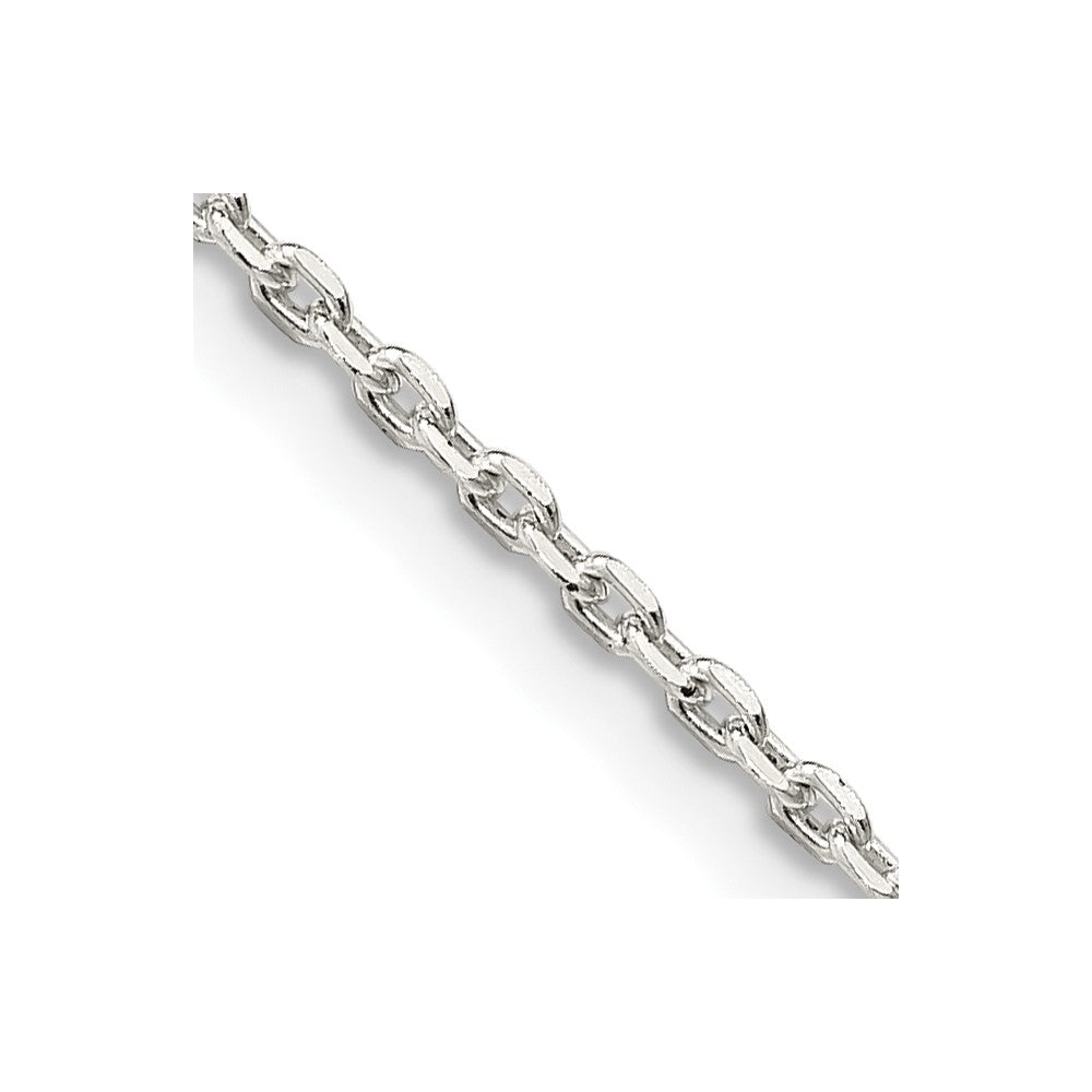 Sterlingsilber 1.5mm Abgeschrägt Oval Ankerkette Halskette