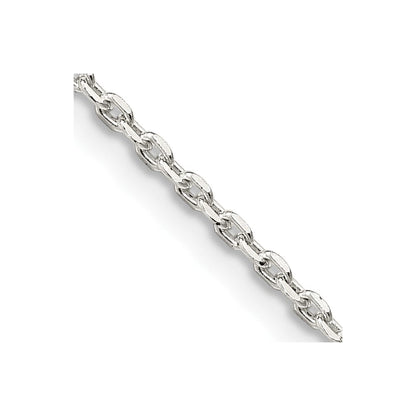 Sterlingsilber 1.5mm Abgeschrägt Oval Ankerkette Halskette