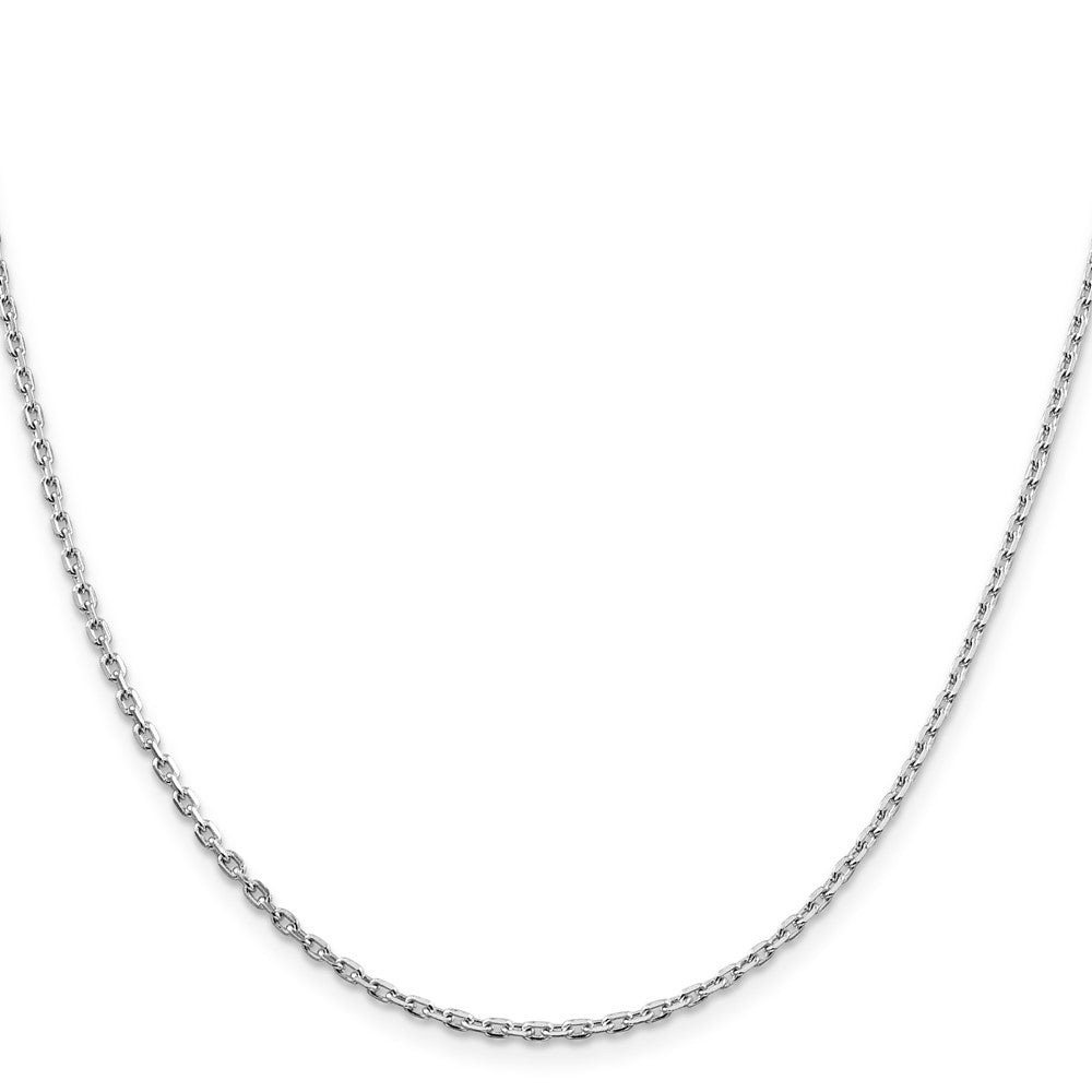 Sterlingsilber Rhodiniert 2mm Abgeschrägt Oval Ankerkette Halskette