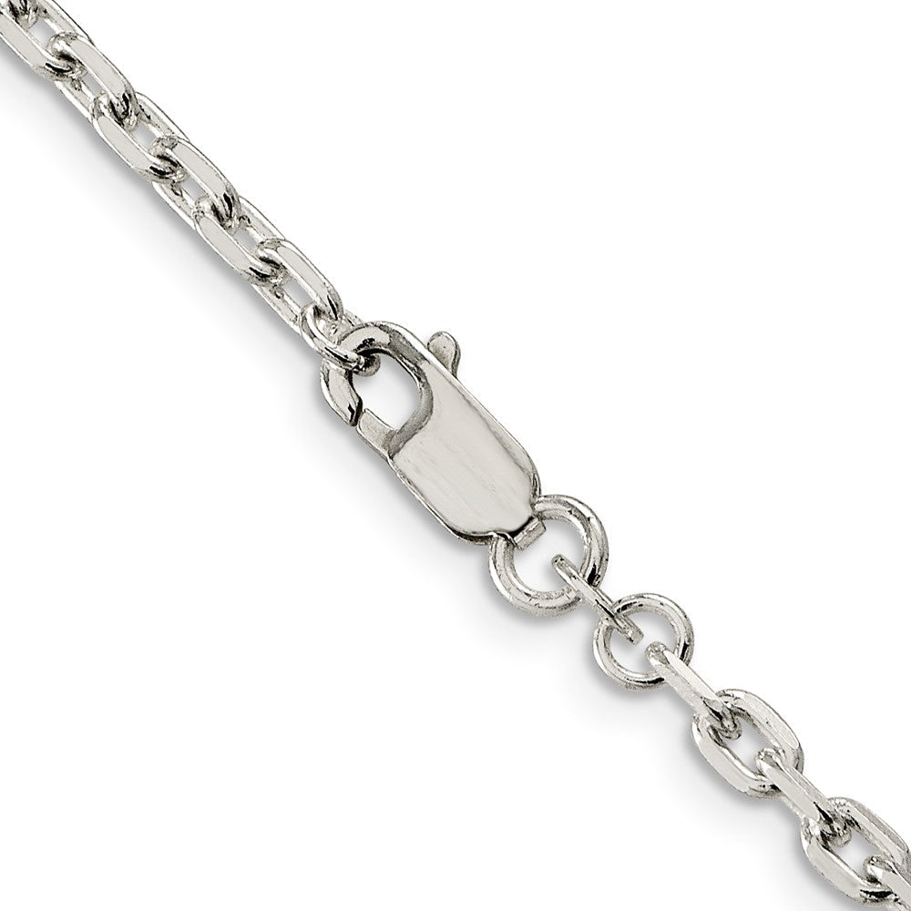 Sterlingsilber 3.25mm Abgeschrägt Oval Ankerkette Halskette