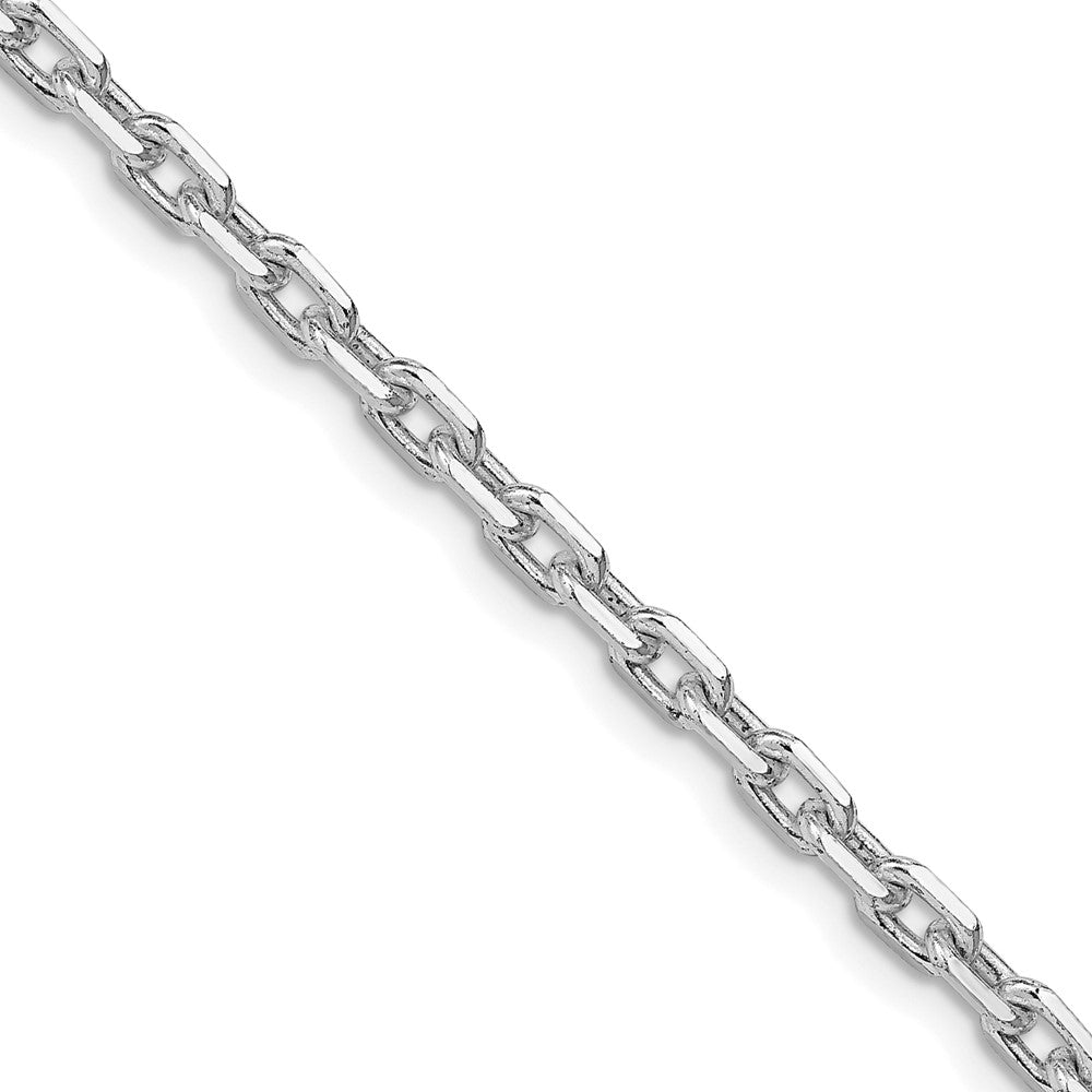 Sterlingsilber Rhodiniert 3.95mm Abgeschrägt Oval Ankerkette Kette
