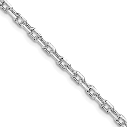 Sterlingsilber Rhodiniert 3.95mm Abgeschrägt Oval Ankerkette Kette