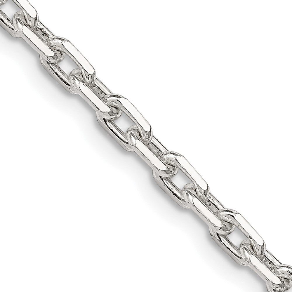 Sterlingsilber 3.95mm Abgeschrägt Oval Ankerkette Halskette