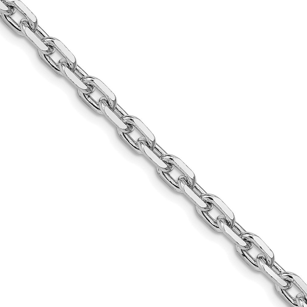 Sterlingsilber Rhodiniert 4.9mm Abgeschrägt Oval Ankerkette Kette