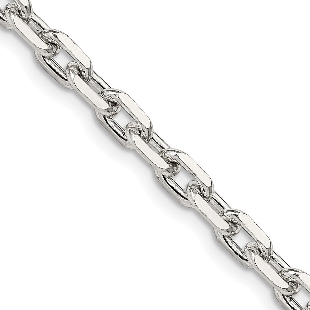 Sterlingsilber 4.9mm Abgeschrägt Oval Ankerkette Halskette