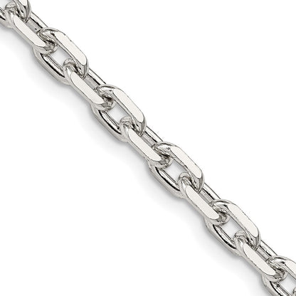 Sterlingsilber 4.9mm Abgeschrägt Oval Ankerkette Halskette