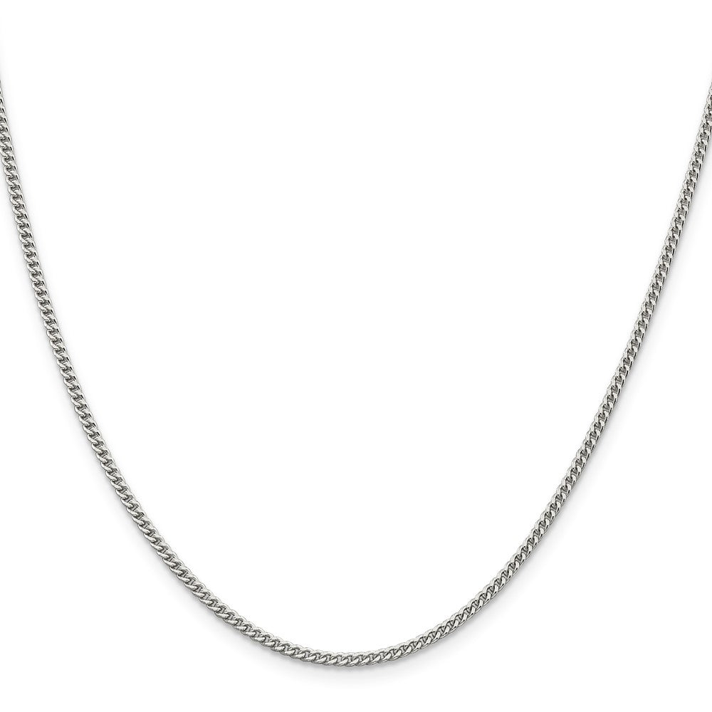 Sterlingsilber Rhodiniert 2mm Panzer Halskette