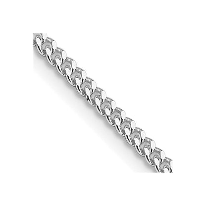 Sterlingsilber Rhodiniert 2mm Panzer Halskette