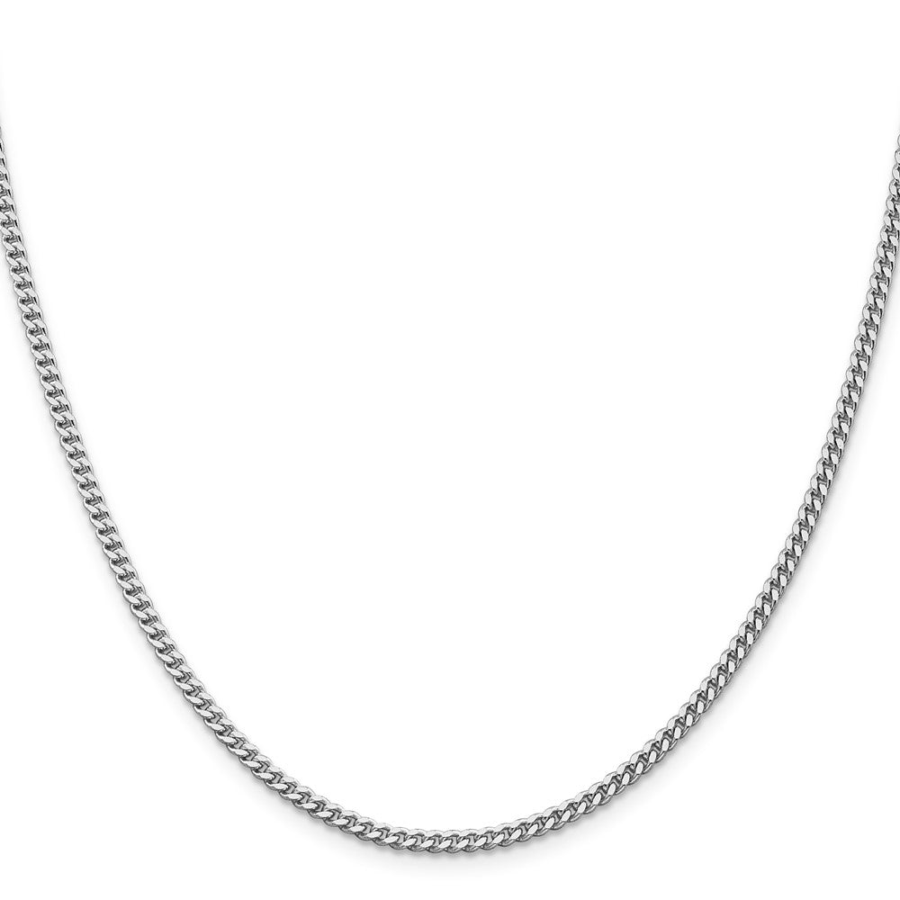 Sterlingsilber Rhodiniert 3mm Panzer Kette