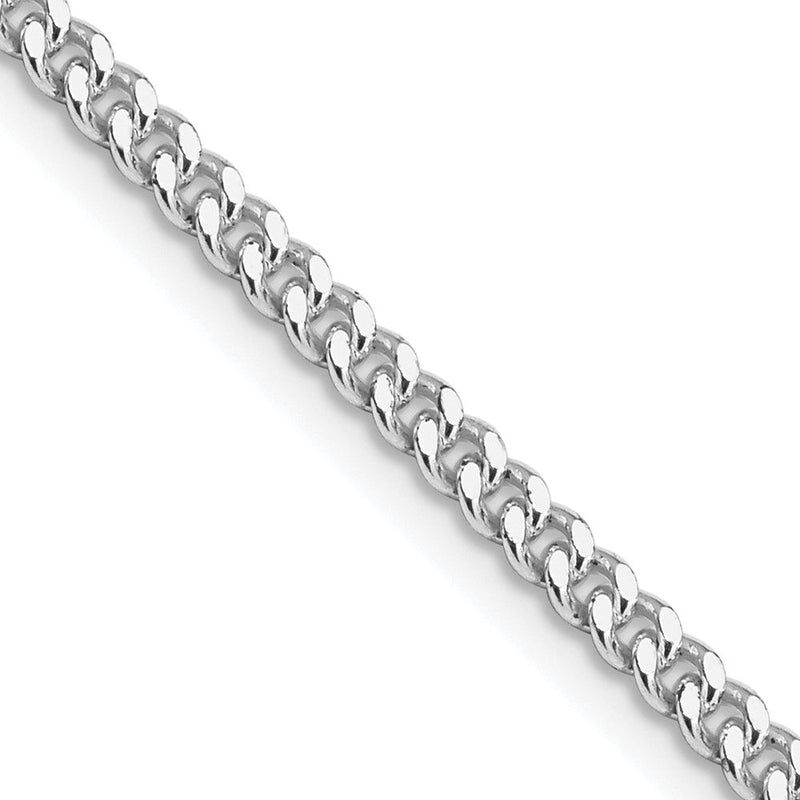 Sterlingsilber Rhodiniert 3mm Panzer Kette