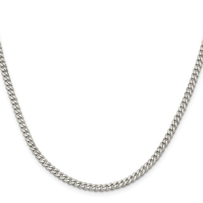 Sterlingsilber Rhodiniert 3.5mm Panzer Halskette