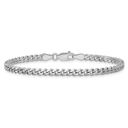 7 Zoll Sterlingsilber Rhodiniert 3.5mm Panzer Gliederarmband