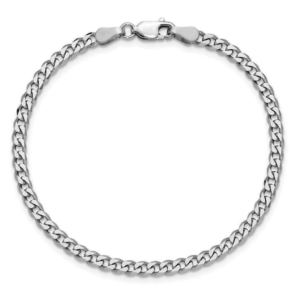 7 Zoll Sterlingsilber Rhodiniert 3.5mm Panzer Gliederarmband