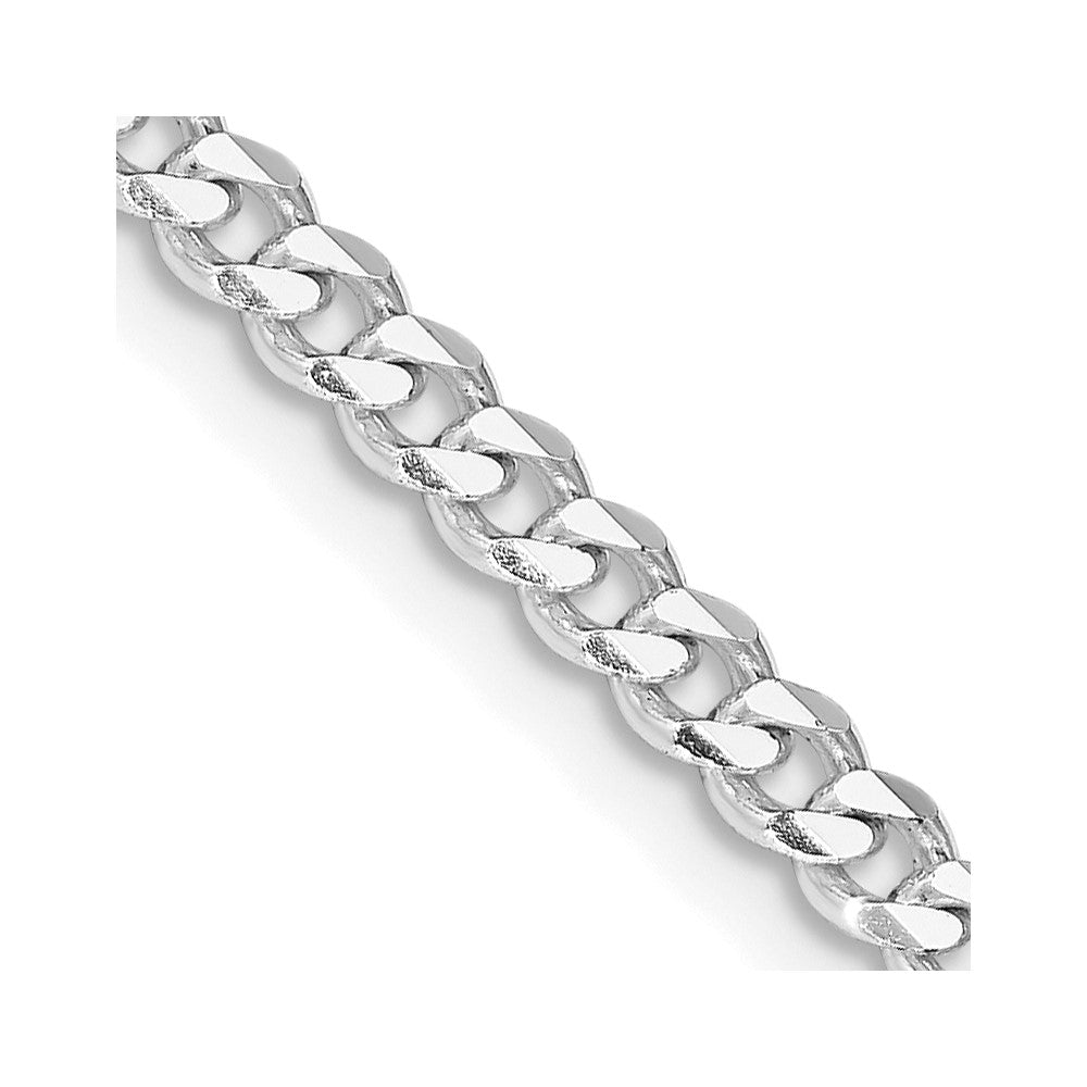 Sterlingsilber Rhodiniert 3.5mm Panzer Halskette