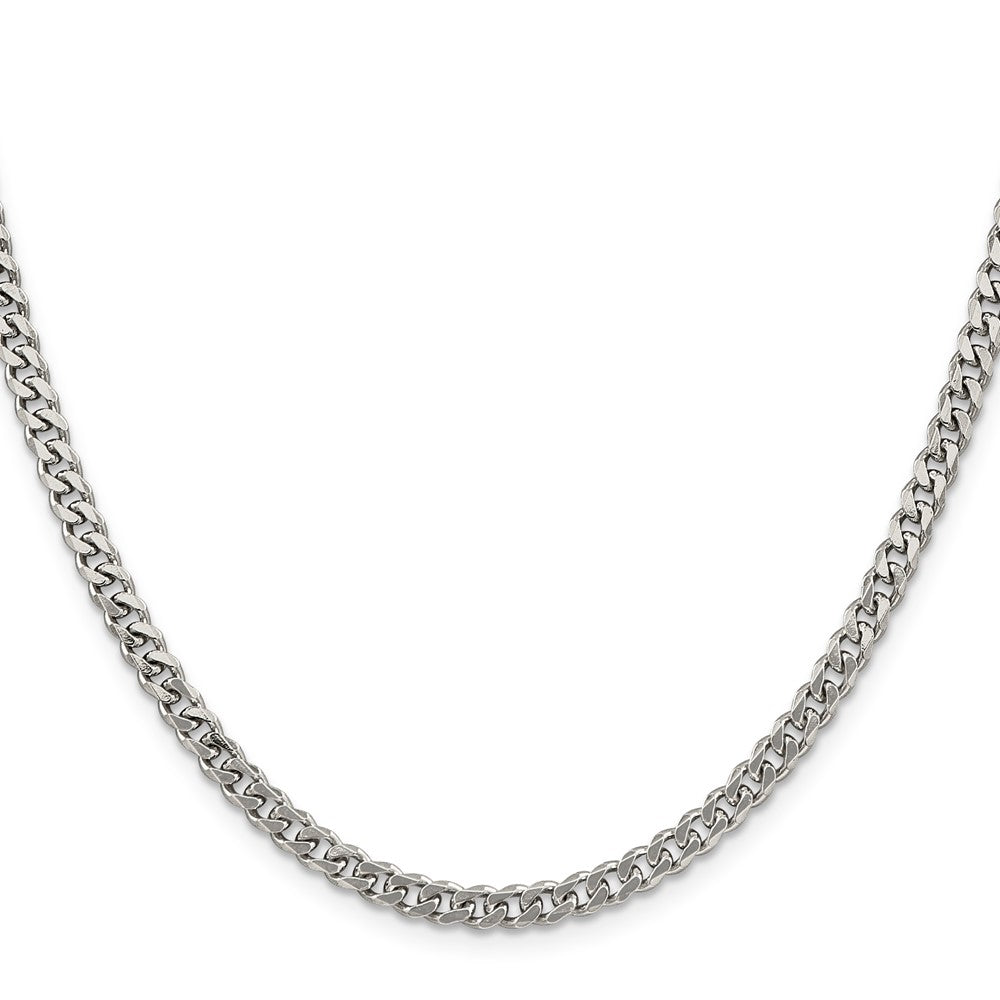30 Zoll Sterlingsilber Rhodiniert 4.5mm Panzer Halskette