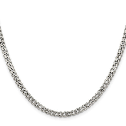 30 Zoll Sterlingsilber Rhodiniert 4.5mm Panzer Halskette