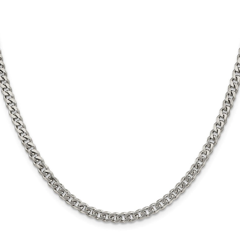 24 Zoll Sterlingsilber Rhodiniert 4.5mm Panzer Halskette