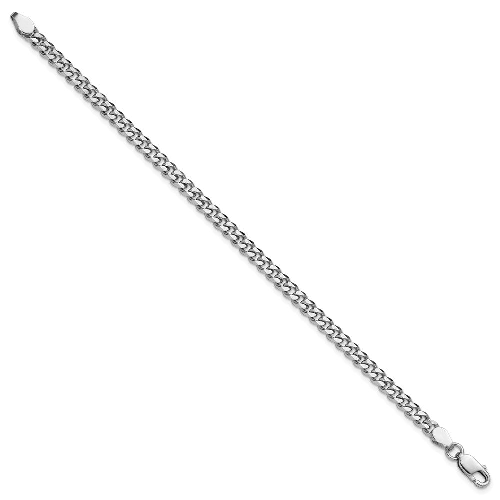 8 Zoll Sterlingsilber Rhodiniert 4.5mm Panzer Gliederarmband