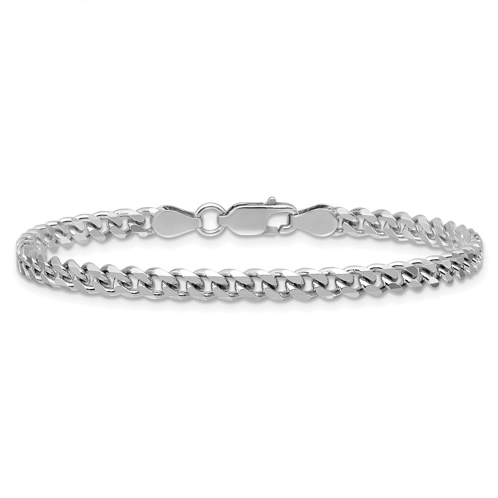 8 Zoll Sterlingsilber Rhodiniert 4.5mm Panzer Gliederarmband