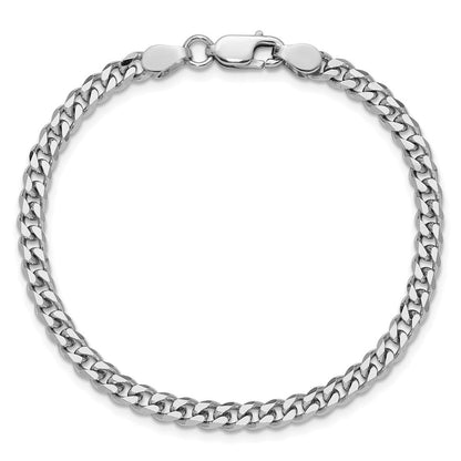 8 Zoll Sterlingsilber Rhodiniert 4.5mm Panzer Gliederarmband