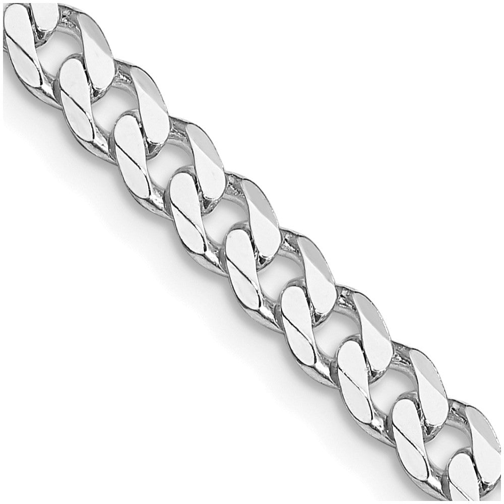 30 Zoll Sterlingsilber Rhodiniert 4.5mm Panzer Halskette
