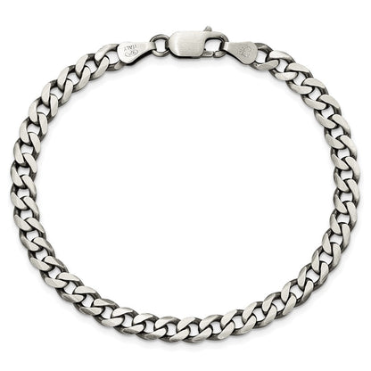 Sterlingsilber Antikisiert 5.7mm Panzer Gliederarmband