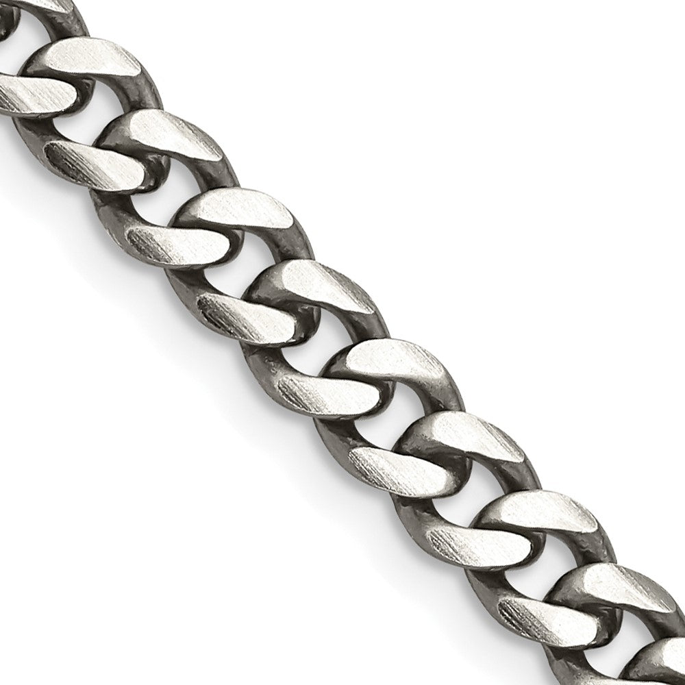 28 Zoll Sterlingsilber Antikisiert 5.7mm Panzer Halskette