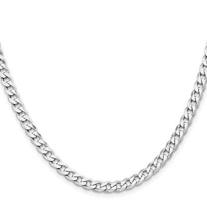 28 Zoll Sterlingsilber Rhodiniert 5.7mm Panzer Halskette