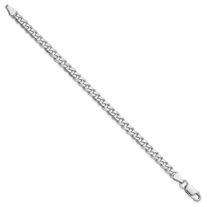 Sterlingsilber Rhodiniert 5.7mm Panzer Gliederarmband