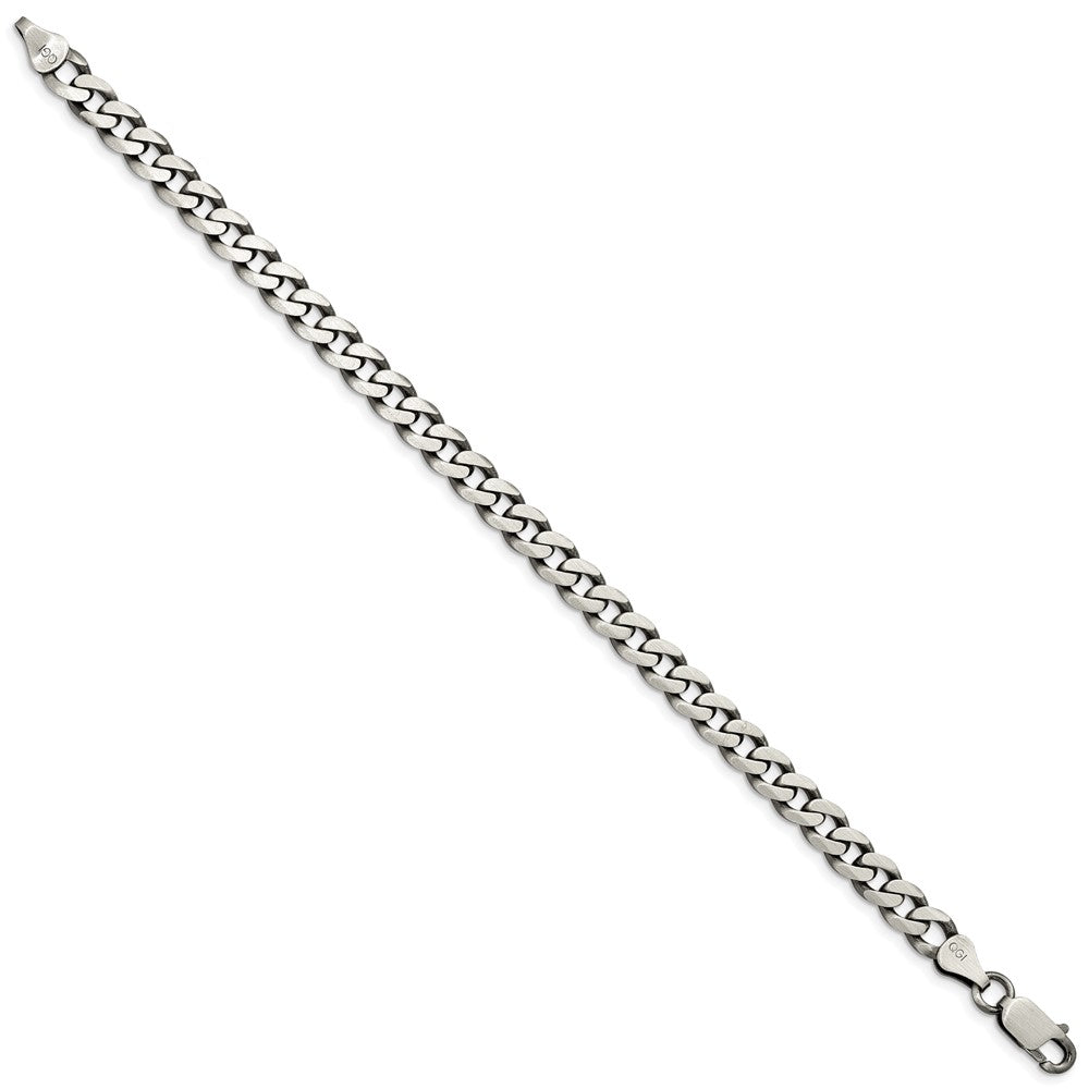 Sterlingsilber Antikisiert 6.5mm Panzer Gliederarmband