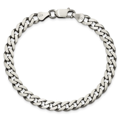 Sterlingsilber Antikisiert 6.5mm Panzer Gliederarmband