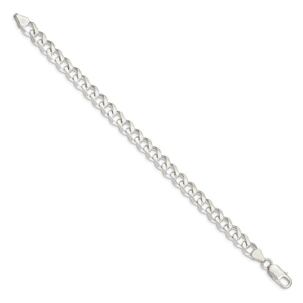 Sterlingsilber 7.5mm Panzer Gliederarmband