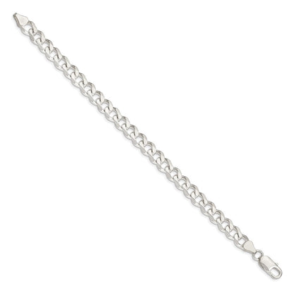 Sterlingsilber 7.5mm Panzer Gliederarmband