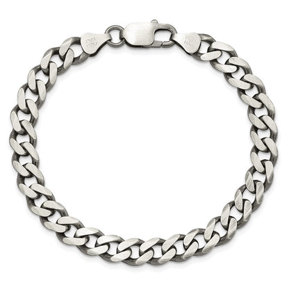 Sterlingsilber Antikisiert 7.5mm Panzer Gliederarmband