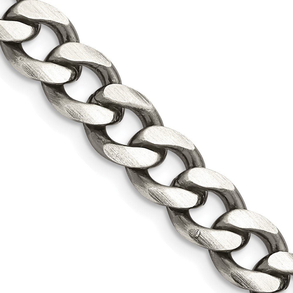 28 Zoll Sterlingsilber Antikisiert 7.5mm Panzer Halskette
