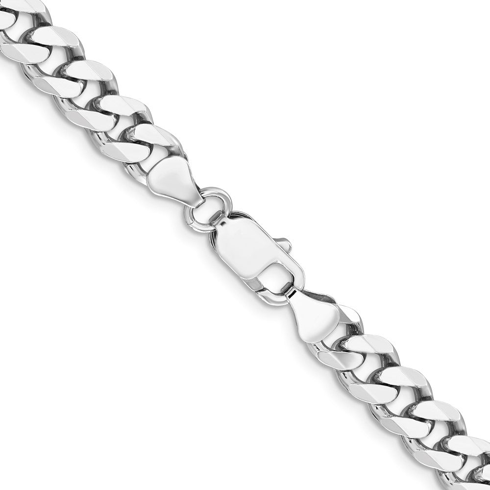 28 Zoll Sterlingsilber Rhodiniert 7.5mm Panzer Halskette