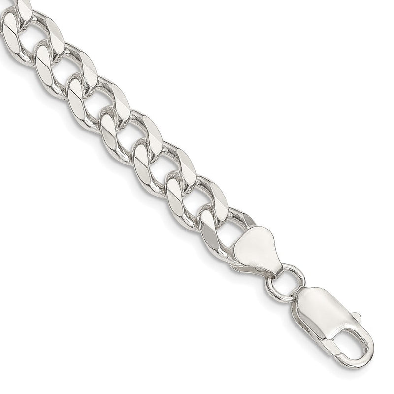 Sterlingsilber 8.3mm Panzer Gliederarmband