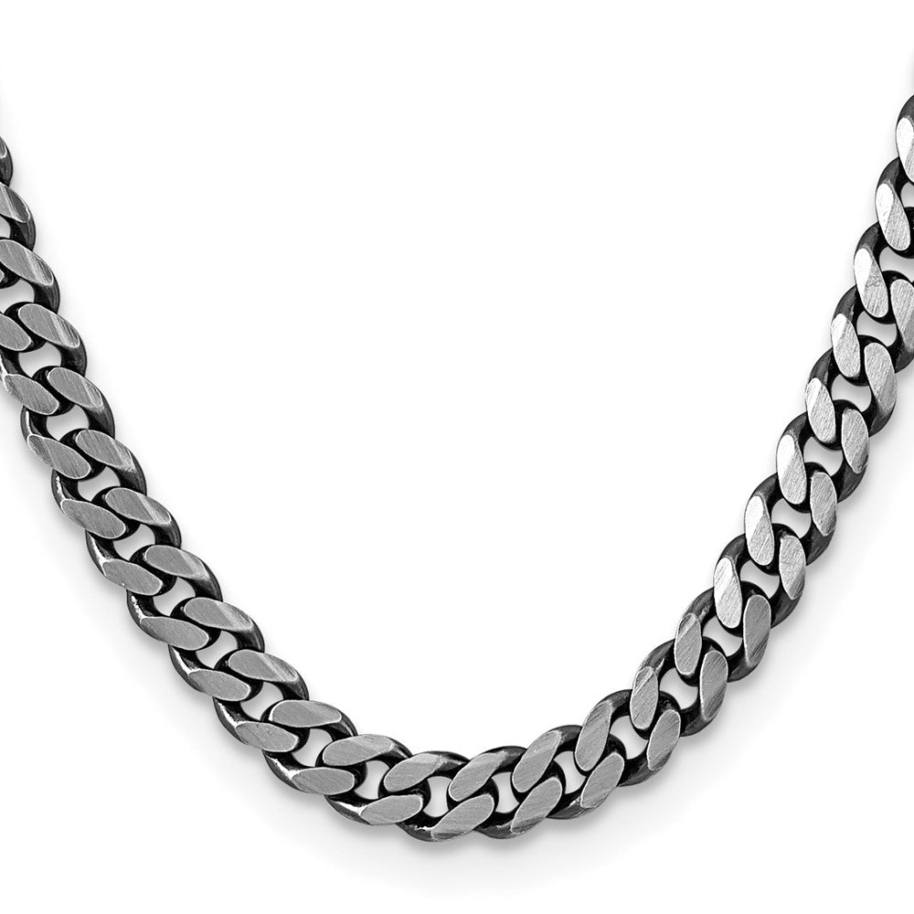 26 Zoll Sterlingsilber Antikisiert 8.3mm Panzer Halskette