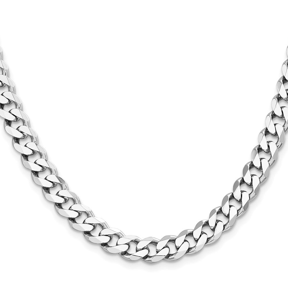 28 Zoll Sterlingsilber Rhodiniert 8.3mm Panzer Halskette